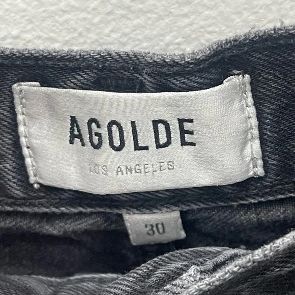 Agolde Black Jean Shorts - Picture 9 of 13